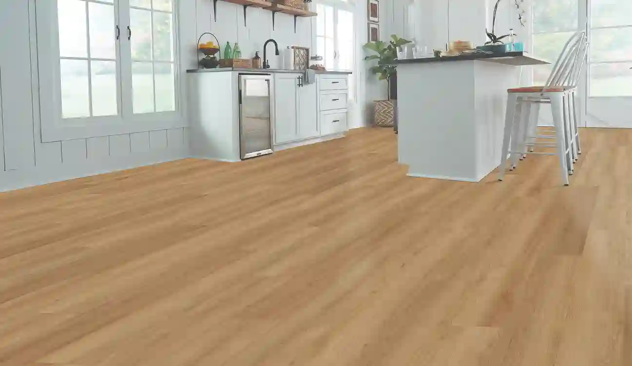 luxury vinyl flooring in kitchen
