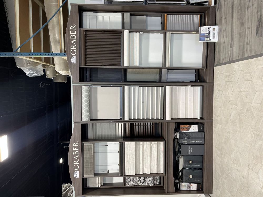 Graber window treatments in the Bradford Floor & Home showroom