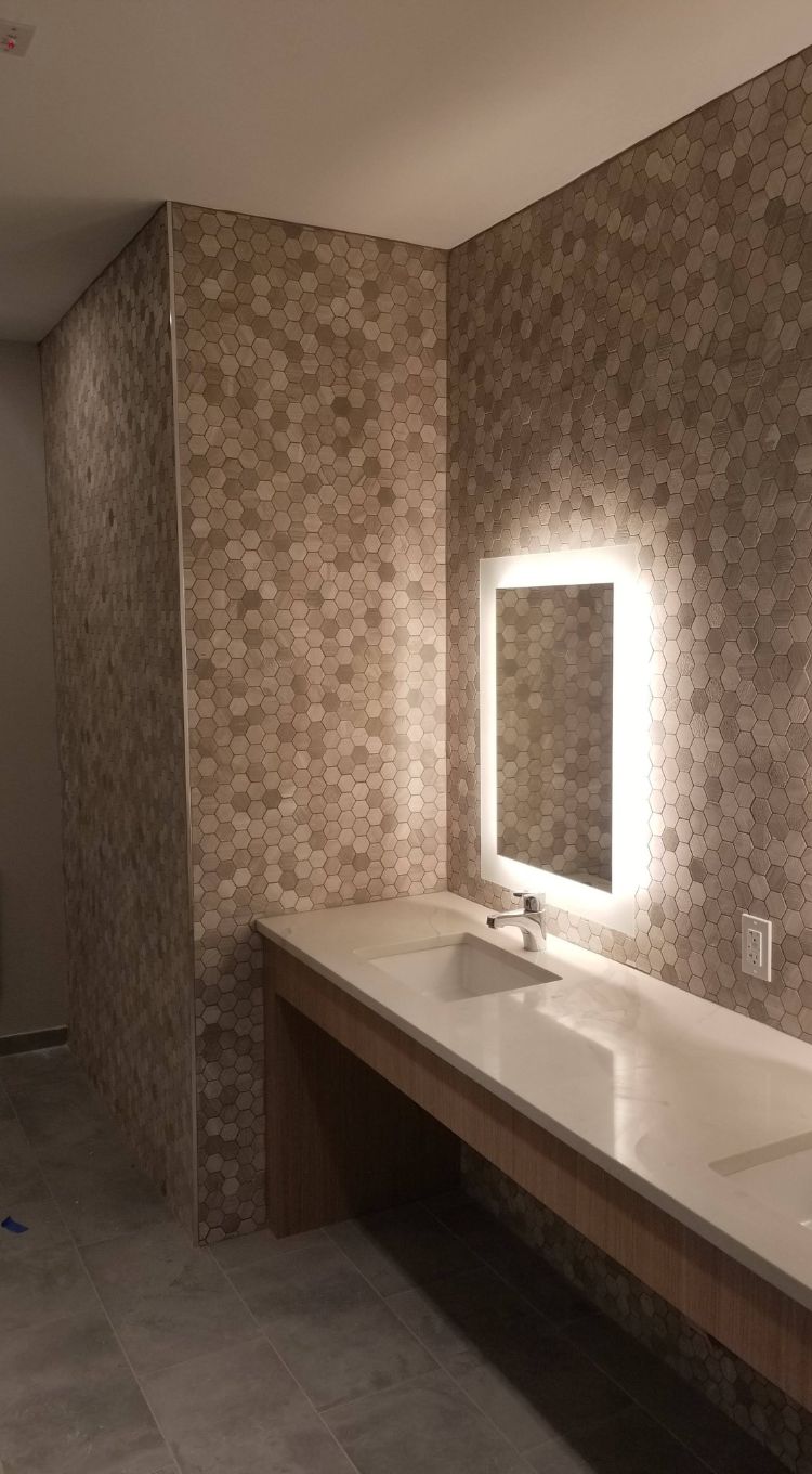 commercial flooring installation by Bradford Carpet One