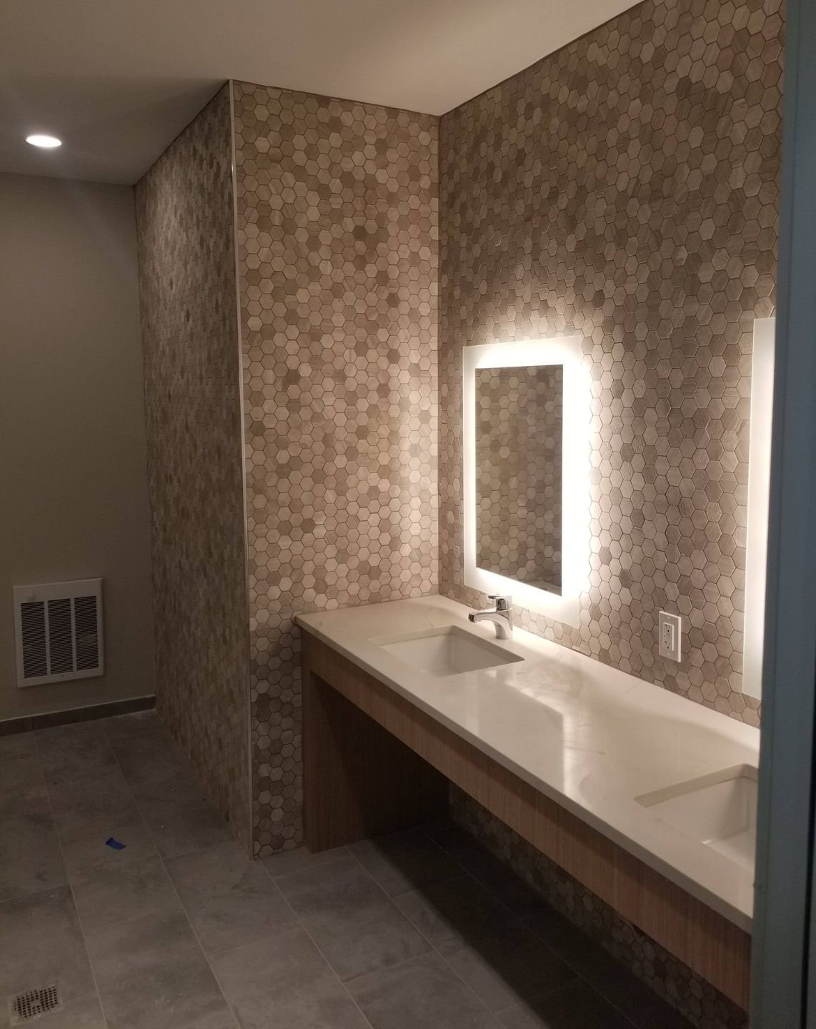 commercial flooring installation by Bradford Carpet One